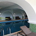 La très jolie piscine du Spa