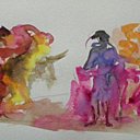 Corrida, 2009, aquarelle, 13 x 20 cm