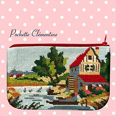 3- Pochette en tapisserie Clémentine
