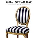Chaise Louis XVI avec médaillon tapissé