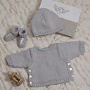 2- Ensemble en coton avec boutons de nacre