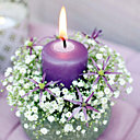 1- Un galet bougeoir fleuri détail