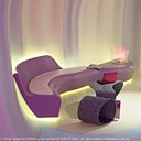 Le sofa avec son coin "feu"