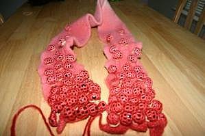 Echarpe finition shibori