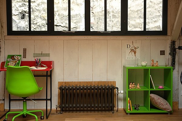 Du vert grenouille pour un décor studieu