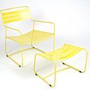 Le fauteuil Surprising-Lounger de chez Fermob en jaune citron