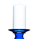 Bougeoir en verre soufflé bouche. H 36 cm. Disponible en août 2010. 14,95 €. Herräng. Ikéa.