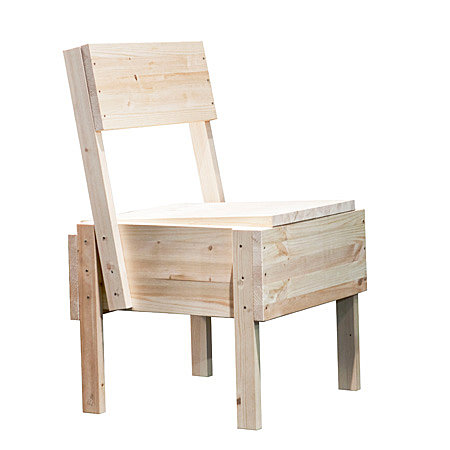 Chaises en planchettes de bois clouées, design Enzo Mari pour Artek