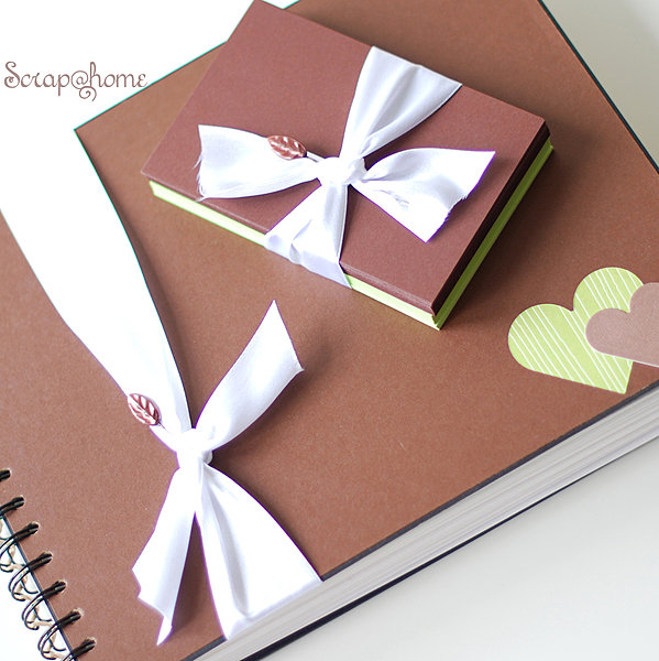 1- Livre d'or marron et vert