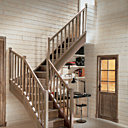 Une version modernisée du classique escalier en bois. Modèle à quart tournant en sapin massif. Finition châtain. Lapeyre. Une version modernisée du classique escalier en bois. Modèle à quart tournant en sapin massif. Finition châtain. Lapeyre.