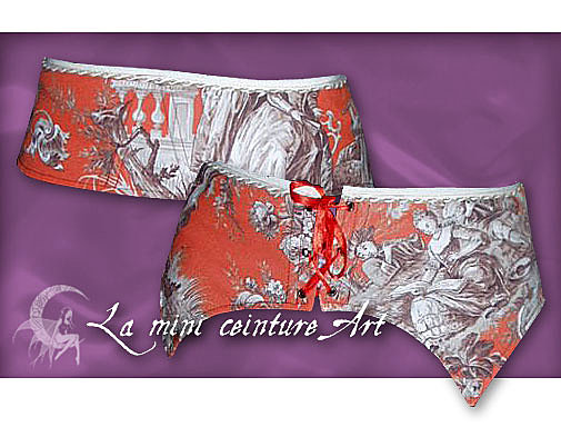 Mini ceinture en toile de jouy