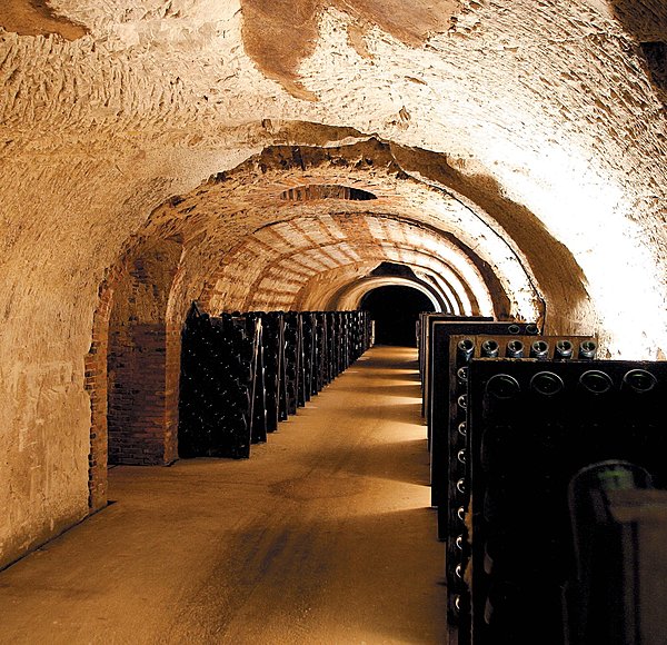 Dans les caves du château Boizel