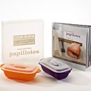 Coffret, livre de recettes et 2 papillotes en silicone: tout y est!