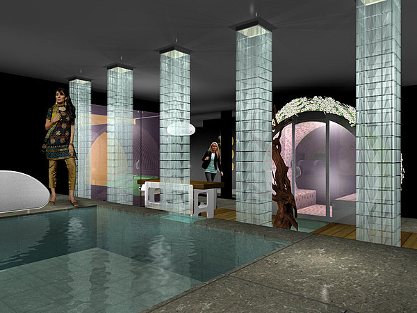 Bien-être par Studio Dada Architecture Design – Davide D’Agostino, vue sur le sauna et le bain turc