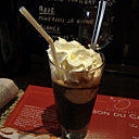 Le fameux café gascon, sans café mais avec une fameuse glace au pruneau, un délice avec l'armagnac