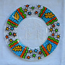 Assiette version bleu