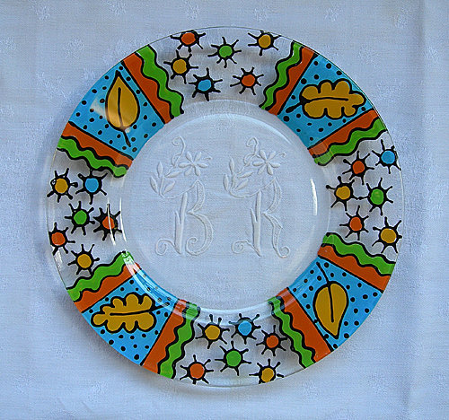 Assiette version bleu