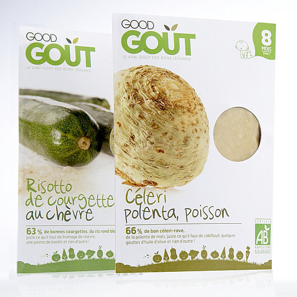 Good Goût - Risotto de courgette au chèvre ou céleri, polenta et poisson