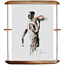 Cadre pirogue, en teck