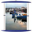 Cadre pirogue coloré avec photo