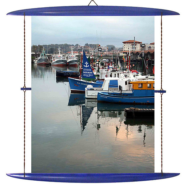 Cadre pirogue coloré avec photo