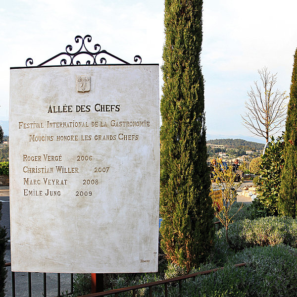 L'allée des chefs à Mougins