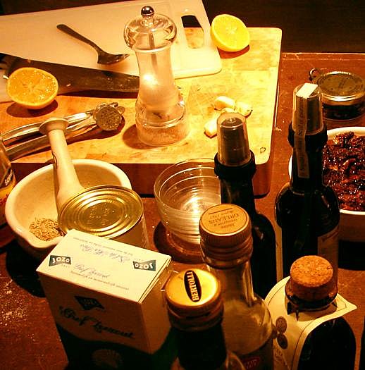 Quand les ingrédients prêts à être cuisinés composent une nature morte...