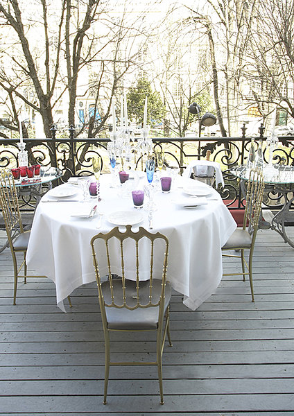 La terrasse ne peut accueillir que six personnes !