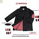 Manteau avec doublure et coudes assortis