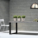 Table Cèdre Rouge pied atelier et plateau béton