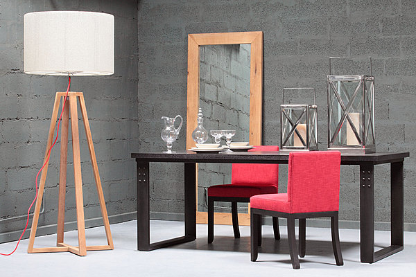 Table Cèdre Rouge pied atelier