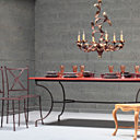 Plateau pierre de lave émaillée et pied fer forgé