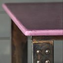 Piétement Indus et plateau en lave émaillée aubergine