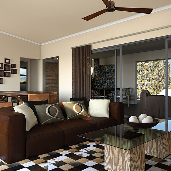 Living-room AFRICK pour les amateurs de couleurs chaudes