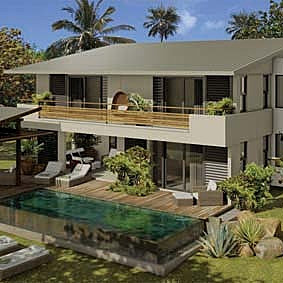 River villa, à l'architecture contemporaine