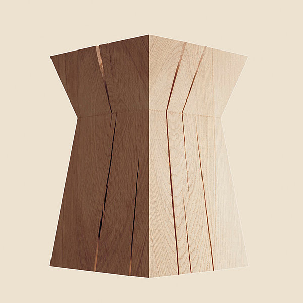 Le tabouret Nagato fait penser à un morceau de la Colonne sans fin de Constantin Brancusi