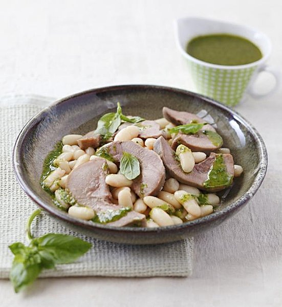 Langues d'agneau aux cocos et au pistou