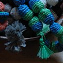 Détail des perles crochetées