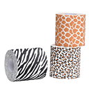 Impression safari pour ce lot de trois rouleaux de papier toilette. Point WC.