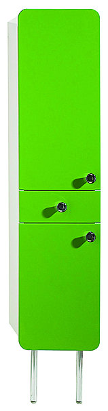 La colonne H 164 x 35 x 36 cm,  est en MDF revêtu de PVC laqué. Existe en vert, orange et violet. Samba. Castorama.