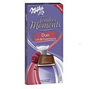 Parmi des duos, Milka associe chocolat au lait et framboise