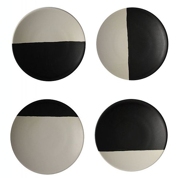 Service de quatre assiettes en grès par Toc Toc. Decogalerie.com