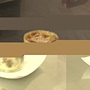 Hachis parmentier de bœuf classique, et servi dans une verrine.