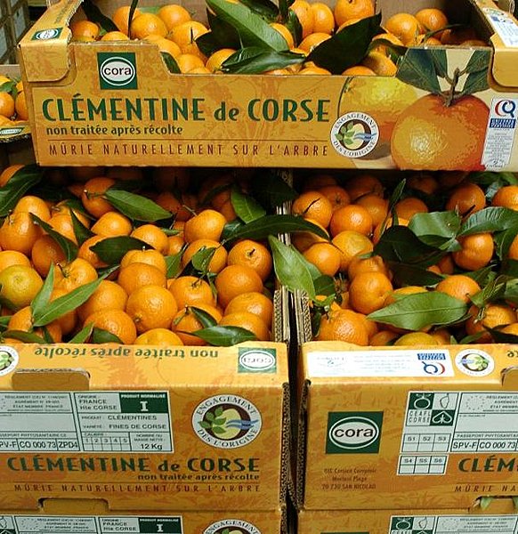 L'automne venu, la clémentine en cageot arrive sur les étals