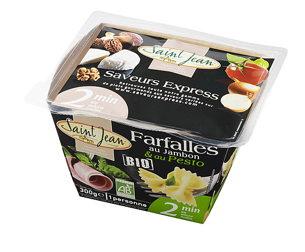 Pratiques et bio: les farfalles au jambon sauce pesto