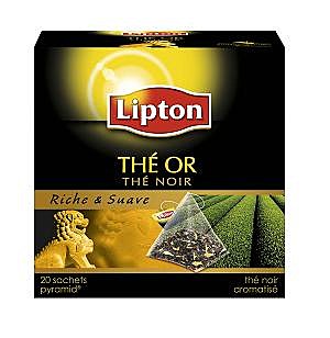 Pratique le thé Or en sachet pyramide de Lipton