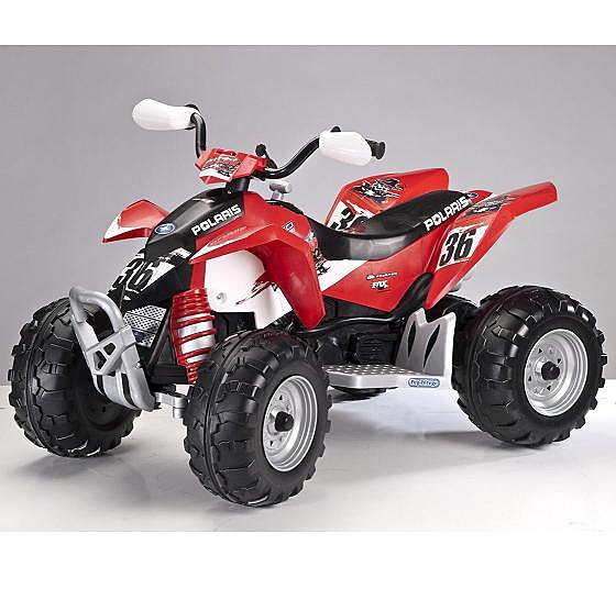 Un beau quad rouge comme mon papa chez Polaris