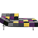 Banquette trois positions. Elle se transforme en couchage de 120 x 201 cm. Dossier rabattable et côtés relevables. L 201 x H 80 x P 91 cm. Match. Fly.