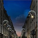 Rue Vieille du Temple avec des arcs de lumière