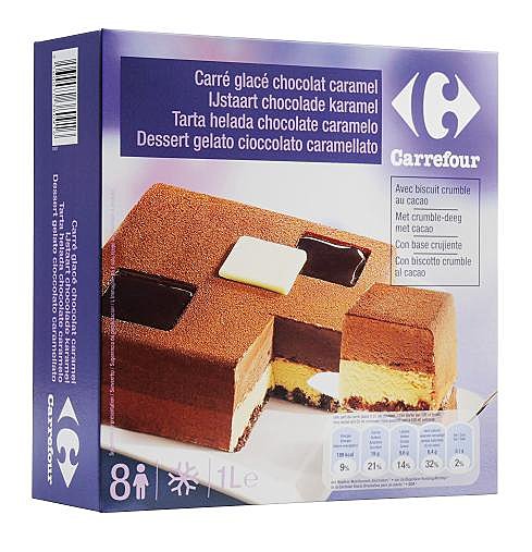 Carré glacé double parfum Carrefour
